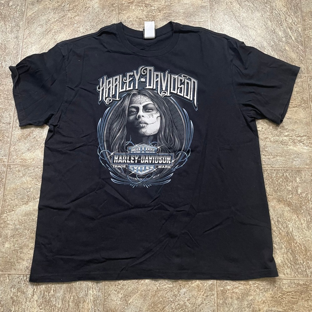 Harley Davidson Arizona Sugar Skull Graphic T-Shirt Black 2XL Buddy Stubbs 2016
